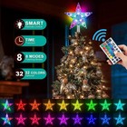 Christmas Tree Topper  Rgb Led 20 Light Modes Christmas Tree Topper Star Lighted