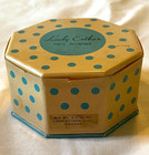 Nice Vintage Opened Lady Esther Face Powder Blue   White Pola Dot Cardboard Box