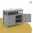 Costway Kitchen Sideboard Buffet Server Cupboard Storage Cabinet W 2 Doors Grey