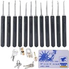 34pcs Padlock Unlocking Lock Practice Tool Kit Beginner Locksmith Training Set