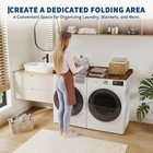 Washer Dryer Countertop 54  X 27 5  Wood Topper Storage Organizer Anti-slip Pads