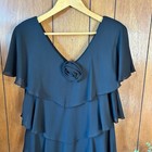 Vintage Patra Petites Black Ruffle Mini Dress Size 10