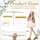 Sayaya 3 6 12 24 50 Pack 23 6 Inch Small White Paper Umbrellas Chinese Japanese