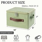 Storage Bins With Zipper Lid Decorative Lidded Box Fabric Baskets   Collapsib   