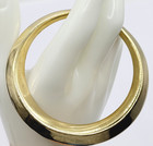 Modernist Style Gold Tone Brass Plated Metal Vintage 1980s Bangle Bracelet