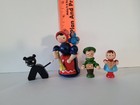 Vintage German Erzgebirge Wooden Figurine Set     Mother  Children   Ca     Folk Art