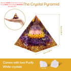 Hopeseed Orgone Crystal Pyramid For Positive Energy  Flower Of Life Amethyst 