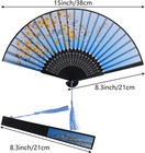 4 Pcs Handheld Floral Folding Fans Chinese Japanese Vintage Foldable For Women