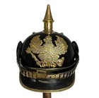 German Pickelhaube  Helmet Free Wooden Stand   World War Prussian Officer Grade