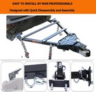 5000lbs Tow Bar Adjustable Towing Bar Bumper Mount W  Chains Fits 2  Ball Hitch