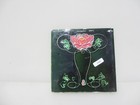 Antique Ceramic Tile Art Nouveau Old Floral Flowers Victorian Vintage