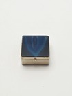 Pretty Antique Blue Agate Trinket Pill Box     Circa 1920
