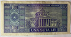1966 Romania 100 Lei Banknote D 0034 182761