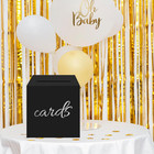 Black Card Box - Silver Card Box With Slot For Raffle Tickets  Wedding Envelopes