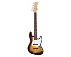 Used Fender Standard Jazz Bass Guitar - 3-color Sunburst W laurel Fb