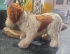 Antique 1914 Steiff Teddy Bear Co  Mohair St  Bernard Dog With Ff Button