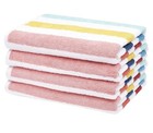 Pack Of 4 Cabana Stripe Multicolor Beach Pool Towel 100  Cotton Made In India