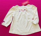 Vintage Nwt Gymboree 2006 Snow Blossom Smocked Flower Aline Top 12 18 24 2t