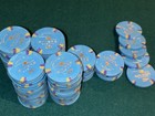 100 Paulson  0 25 Cent Chips Rivers Casino Des Plaines  Il Live Quarters Blue