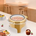 Gold Round Chafing Dishes  Stainless Steel Chafers And Buffet Warmers Sets