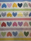 Handmade New Baby Quilt Girl Hearts