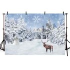 Winter Christmas Photography Backdrop Background Snow Forest Tree Sparkling New