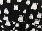 Love Notes Black Cats Short Sleeve Rayon Pullover Short Blouse Boxy Top L Large