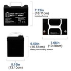 Mighty Max 12v 35ah Int Battery Replaces Titan Whesel Power Wheelchair - 2 Pack