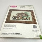 Vtg Wonder Art Stitch Wool Crewel Embroidery Kit Mushroom Woodland Needlecraft