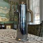 Vintage 1930   s Deco Keystonwear Chrome-plated Cocktail Shaker With Wooden Handle