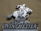 Vintage Original Winchester Metal Standing Sign Advertising Store Display Promo