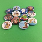 Classic Christmas Characters 1  Button Pin Lot Bill Murray Grinch Elf Garfield
