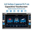 6 2  Double 2 Din Car Dvd Stereo Radio Cd Player Apple Carplay Gps Bluetooth Fm