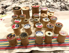 Mixed Lot Of 25 Vintage Wooden Sewing Thread Spools  empty 