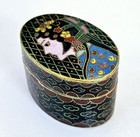 Vintage Chinese Cloisonne Enamel Miniature Female Portrait Snuff Box