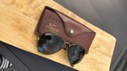 Nos Vintage Ray-ban B l Usa Brown Leather Aviator G-15 Bl 62-14 Case