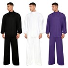 Mens Outfit Gold Sets Carnival Costume Praise Worship Prayer Solid Color Dance