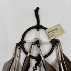 Navajo Medicine Wheel Buckskin Leather Feathers Dream Catcher 3    Darrel  Begay