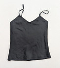 Sensuettes Vintage Women s Camisole Cami Top Size 34 Black Satin Tank