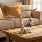 9 2 Inch Father Daughter Swing Statue Resin Figurine Dad Birthday Gift Decor