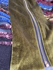 Vintage Sequin Jacket  Reversible Bomber Asian Print Sparkle Size Medium 
