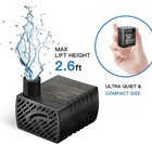 80 Gph Water Pump With Adjustable Intake For Fish Tank Aquaponics Fountains