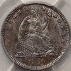 1859 H10c Liberty Seated Half Dime Pcgs Au58