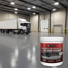 Epoxy Floor Paint Kit - Acrylic Concrete Coating For Garage Living Room 1 Gallon