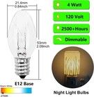 Night Light Bulbs 4 Watt 15 Pack E12 Base Dimmable Plug In Night Light Bulbs - C
