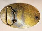 Vintage Western Letter S Belt Buckle Initial Monogram W Stamp Brass Back Oval