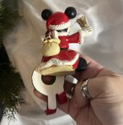 Vintage Disney Mickey Mouse Santa Bell Christmas Stocking Hanger Holder Hook