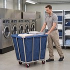 Linen Cart With Wheels Heavy-duty Rolling Laundry Cart Commercial For