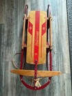 Vintage Montgomery Ward s Hawthorne Wooden Snow Sled 48-13g33a