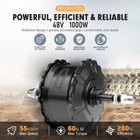 48v 1000w 4 0 Tyre Brushless Rear Hub Motor Wheel For Snow E-bike Conversion Kit